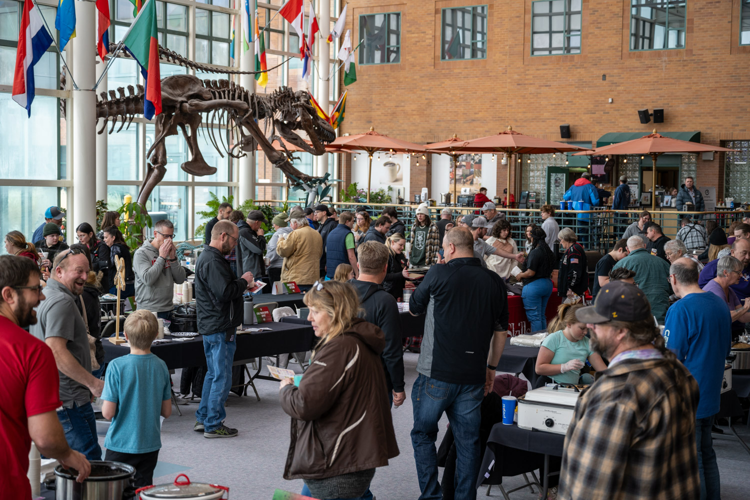 Crowd in Atrium at Chili Cook-Off