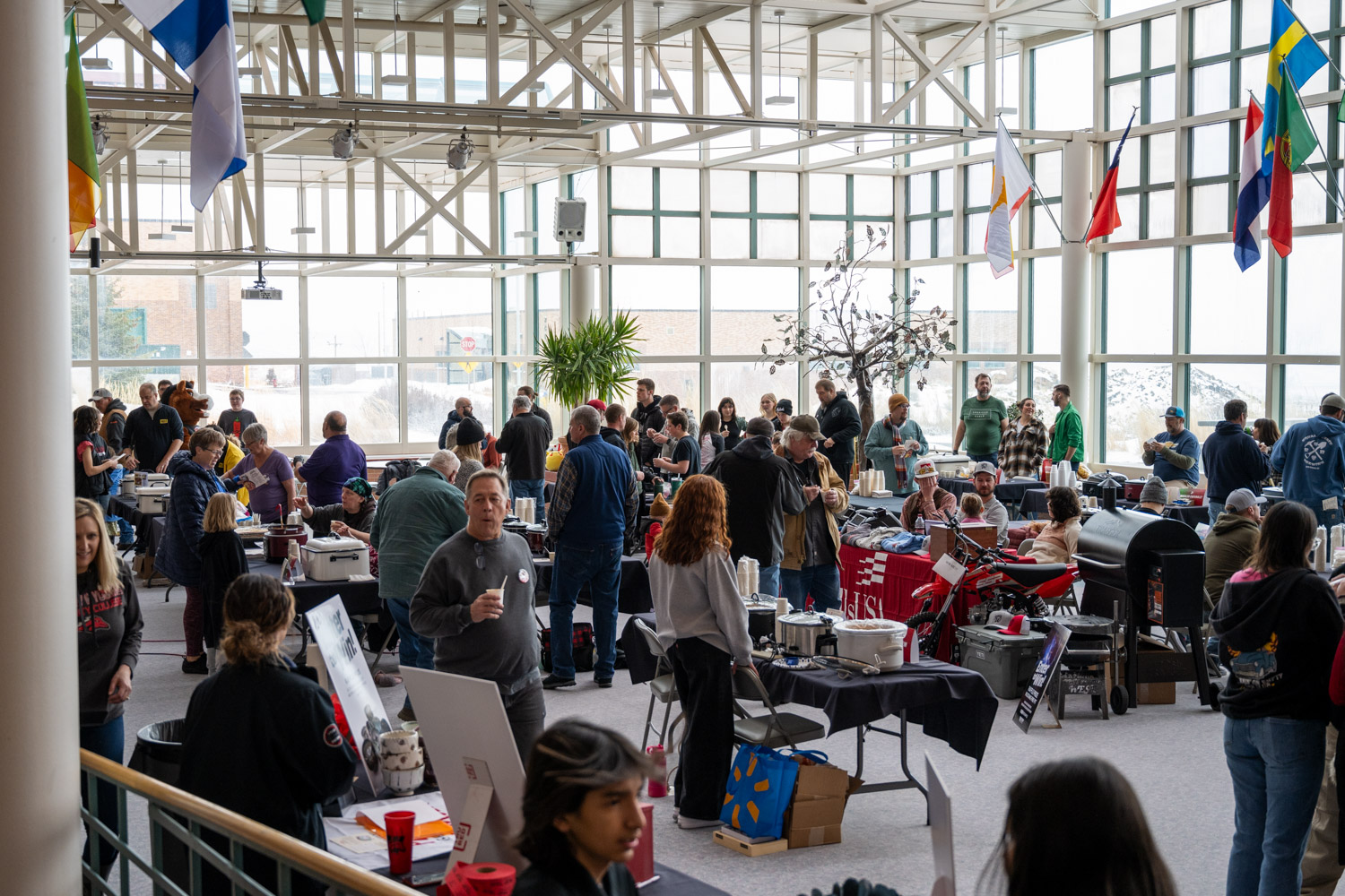 Crowds Tasting Chili in Atrium