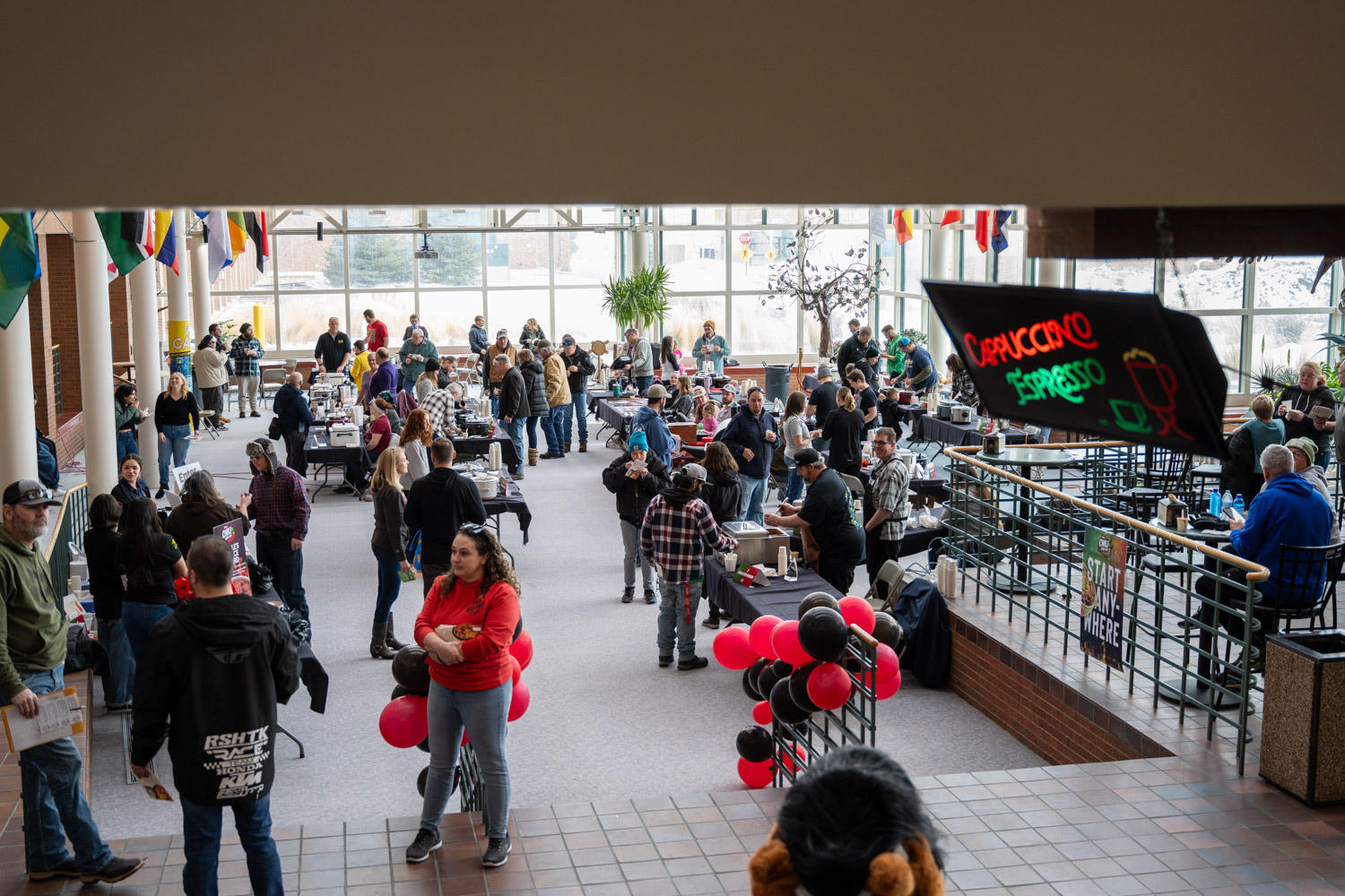 Crowds in Atrium at Chili Cook-Off