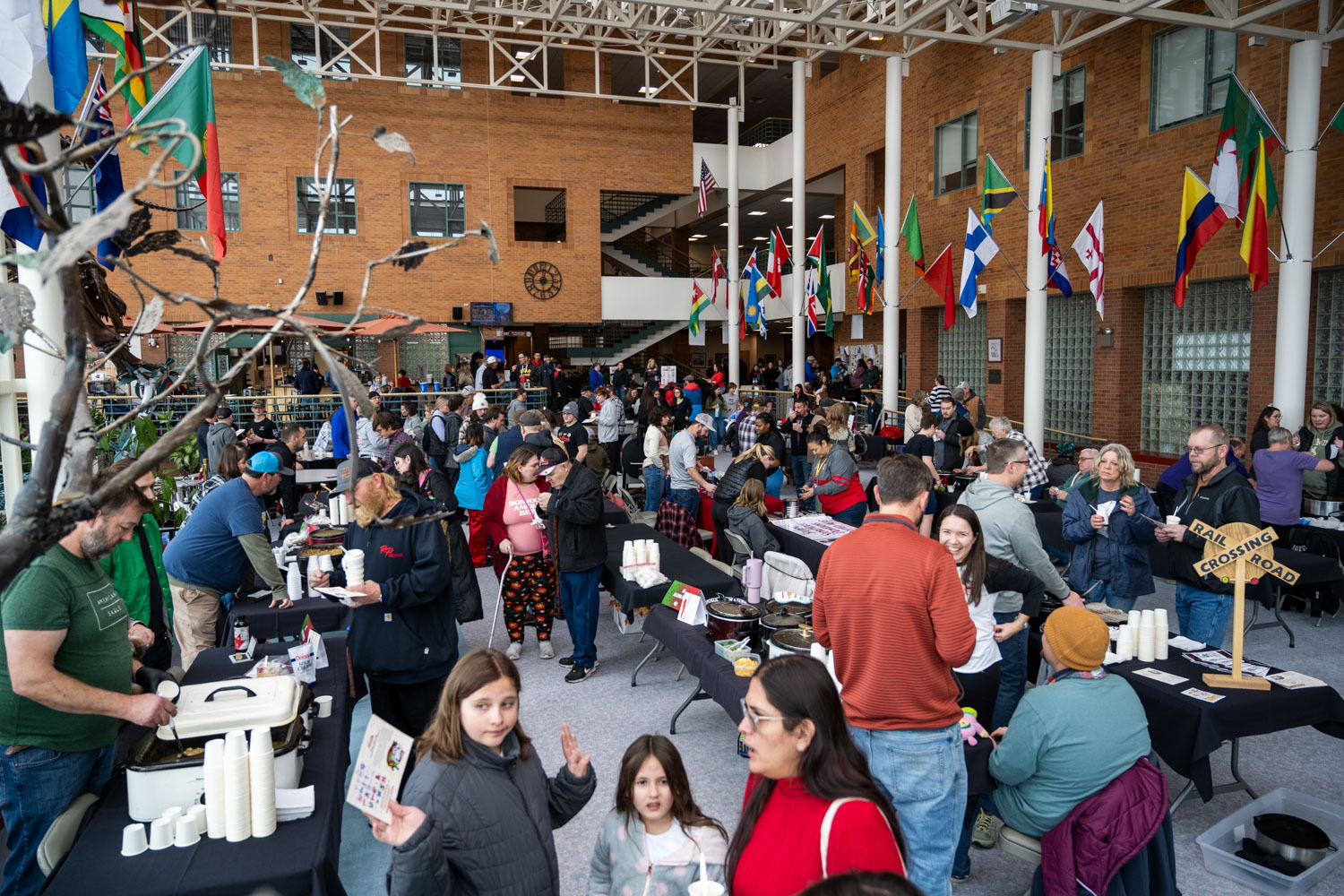 Crowd in the Atrium at Western 