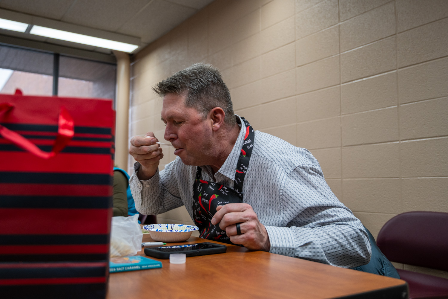 Judge Tasting Chili