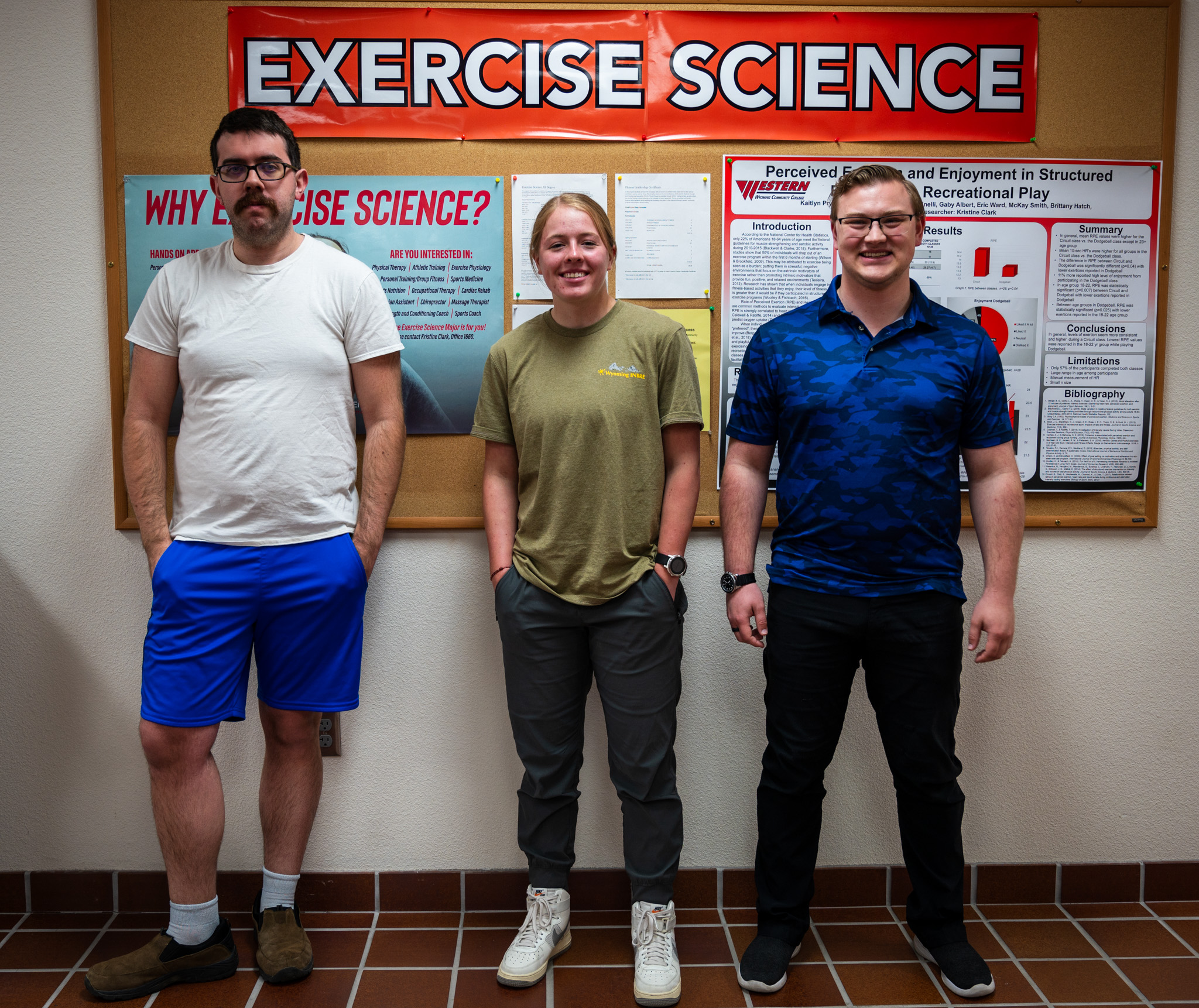 Student Wellness Challenge Winners From left to right: Aaron Petrich, Hannah Shuler, and Jaxon Peacock