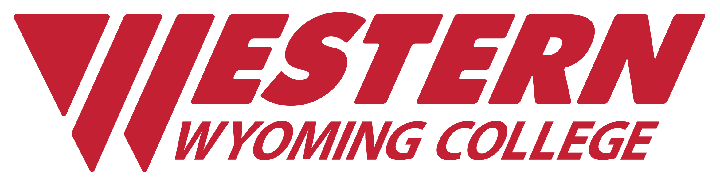 red Western Wyoming College logo on white background