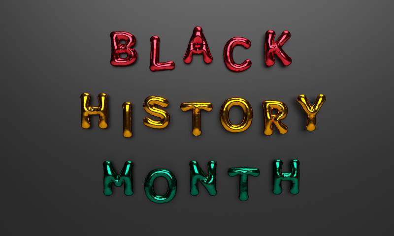 Black History Month text font calligraphy hand written red yellow green orange golden pink orange co