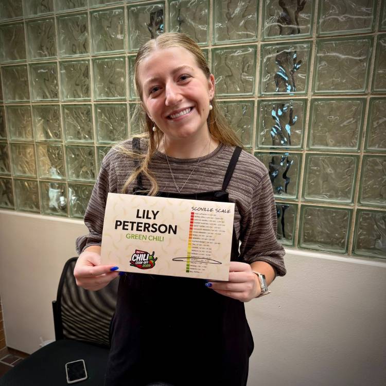 Lily Peterson smiles at the camera