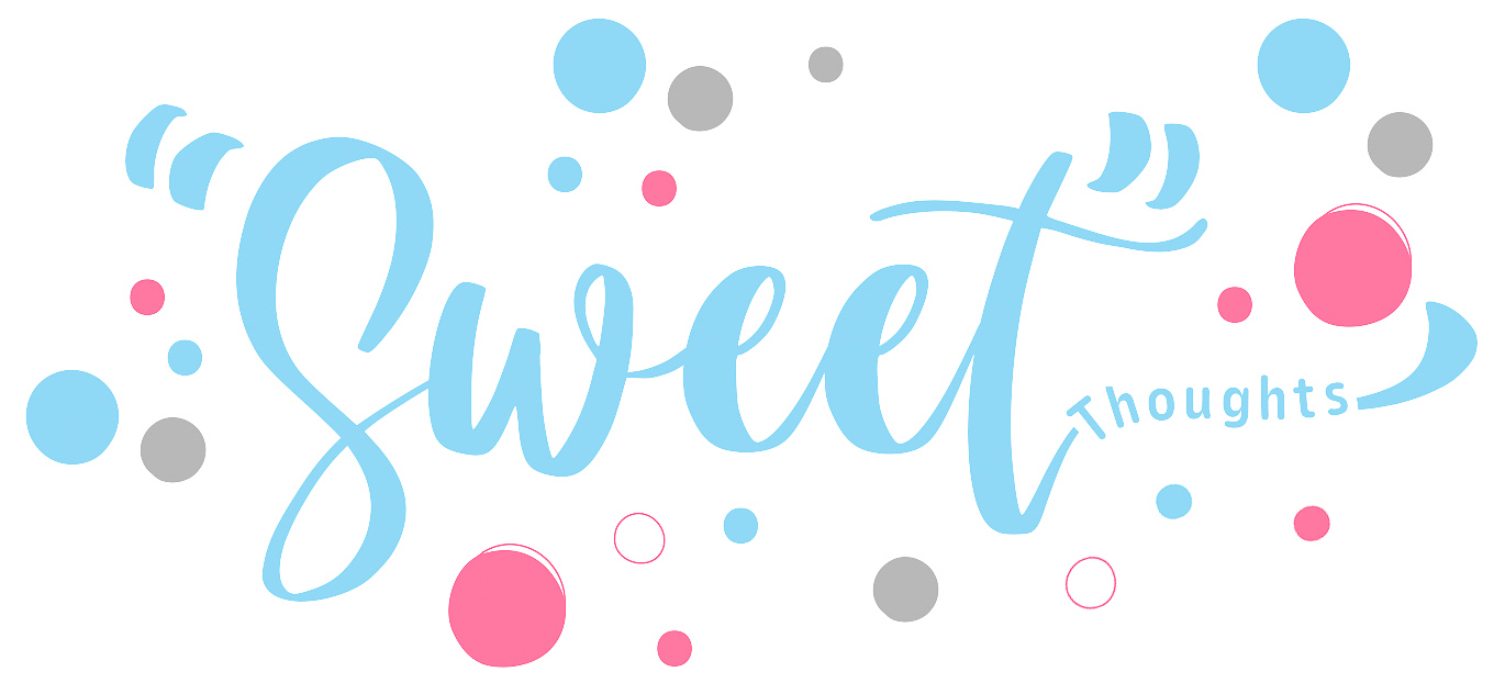 Sweet Thoughts in scripts of blue and pink